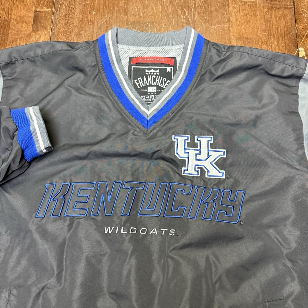 Authentic Franchise Club KENTUCKY WILDCATS‎ Men's L Pullover Windbreaker Jacket